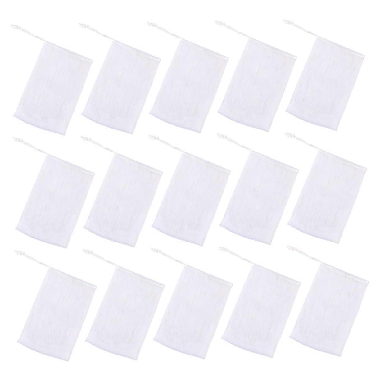 50pcs Soap Foaming Net Mesh Soap Holder for Rich Foam and Quick Dry with Hanging Buckle