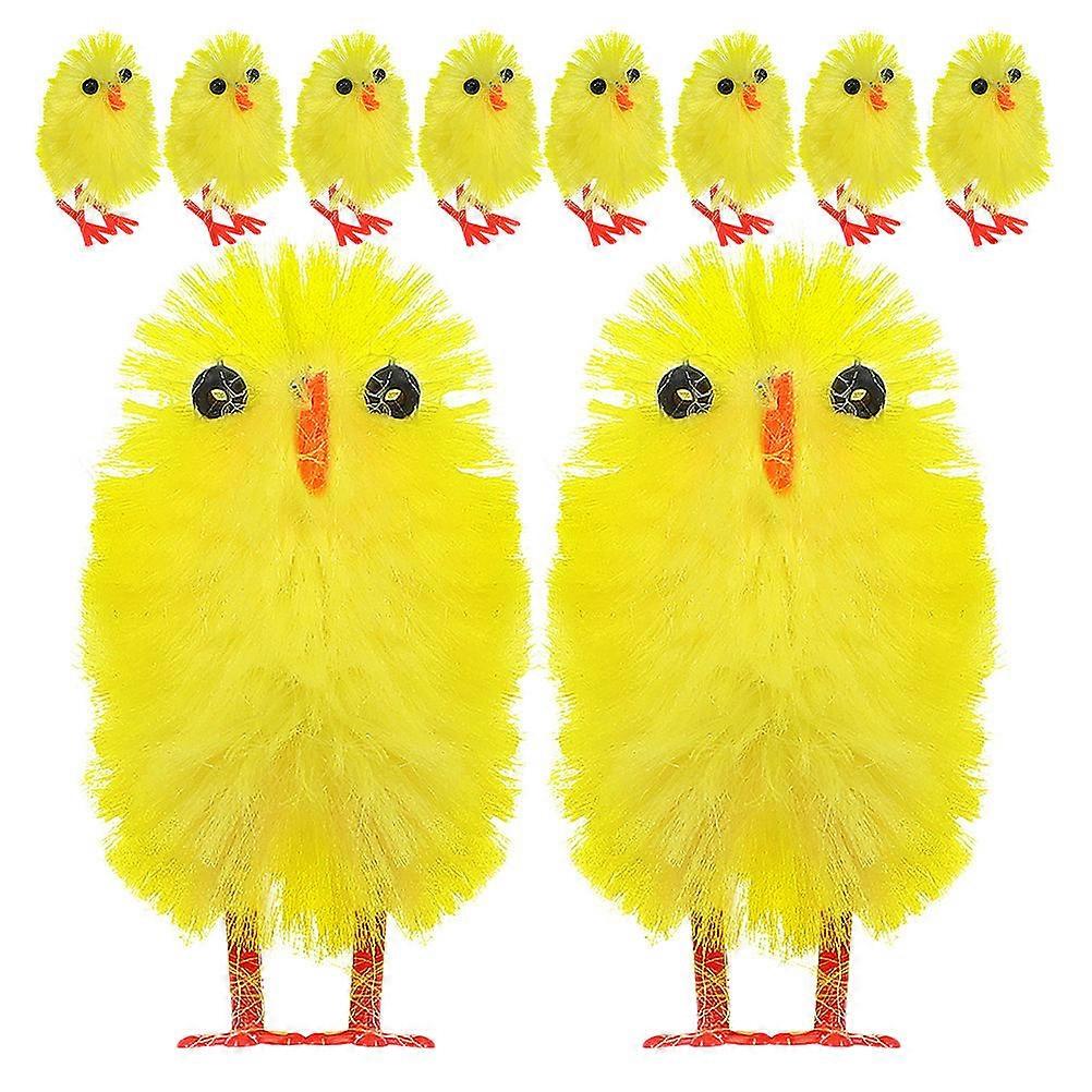 Cute Easter Mini Chicks Yellow Chicken Decorations for 30Pcs Party