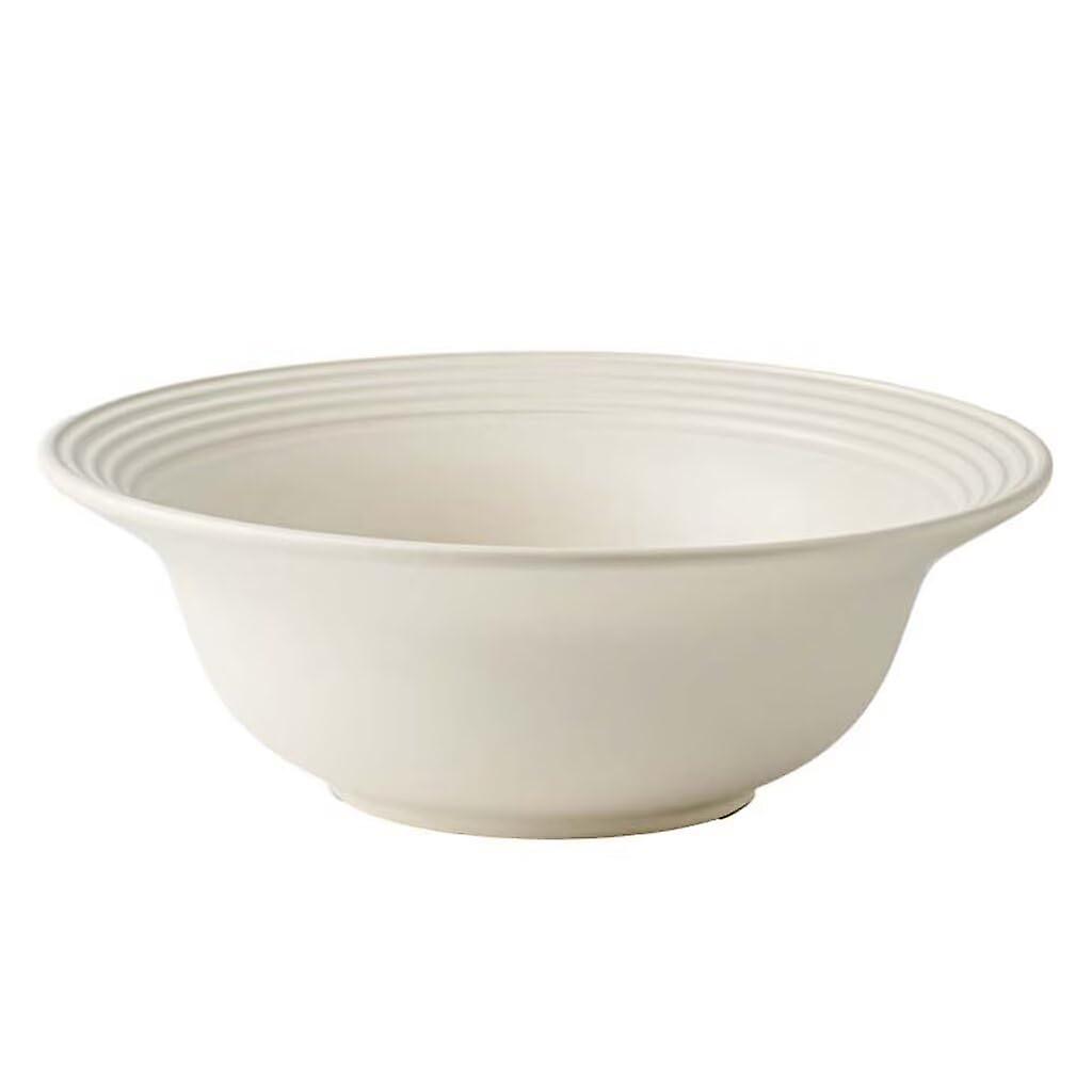 800ml Large Ceramic Noodle Soup Bowl with Threaded Relief Texture, Stackable Easy Clean Design