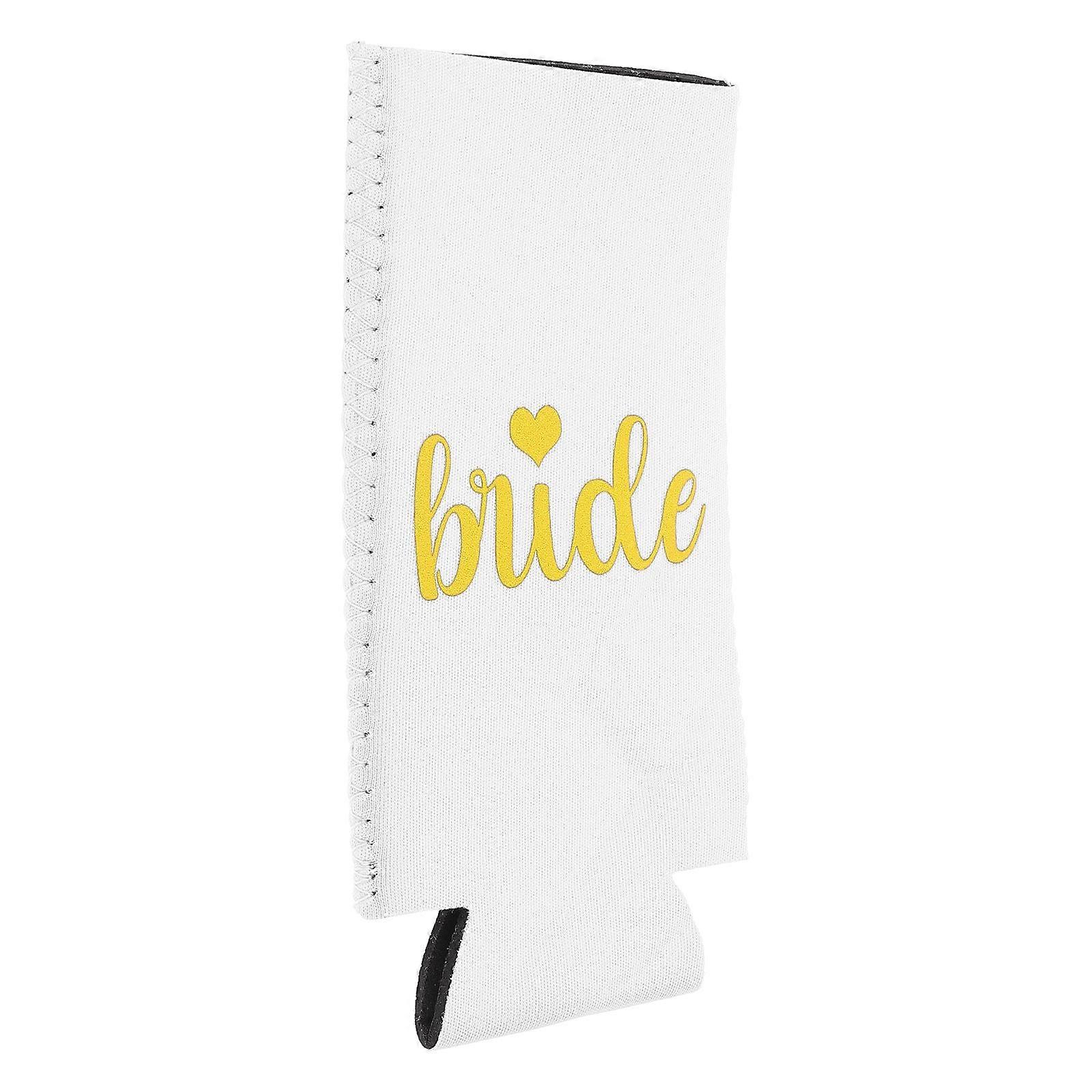 Bride Can Cooler Cloth Sleeve for Bottle Protective Use White
