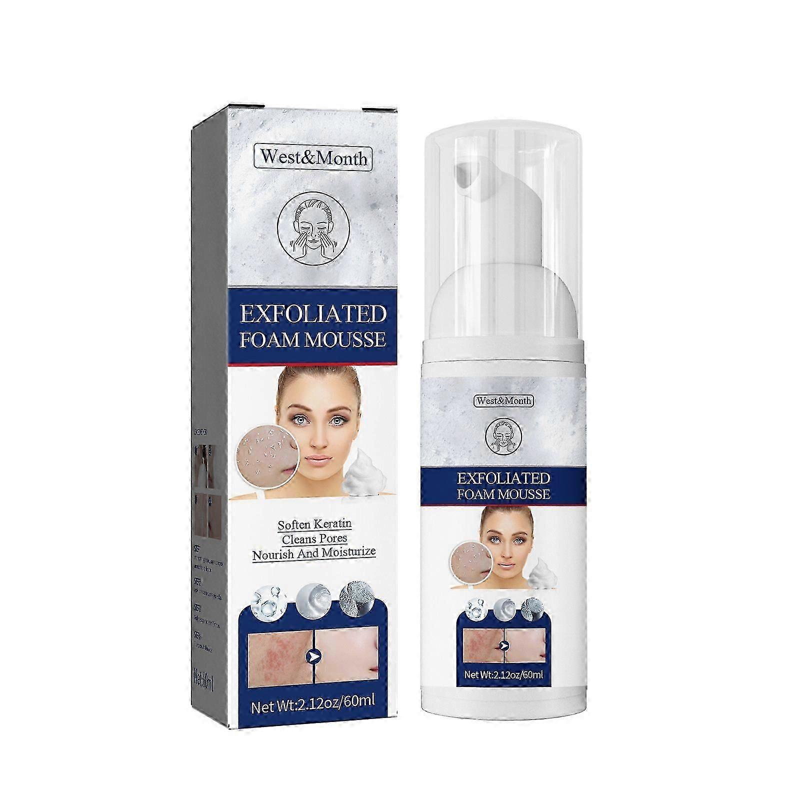 Gentle Exfoliating Mousse for Pore & Blackhead Control, Hydrating & Acne-Fighting, 60ml