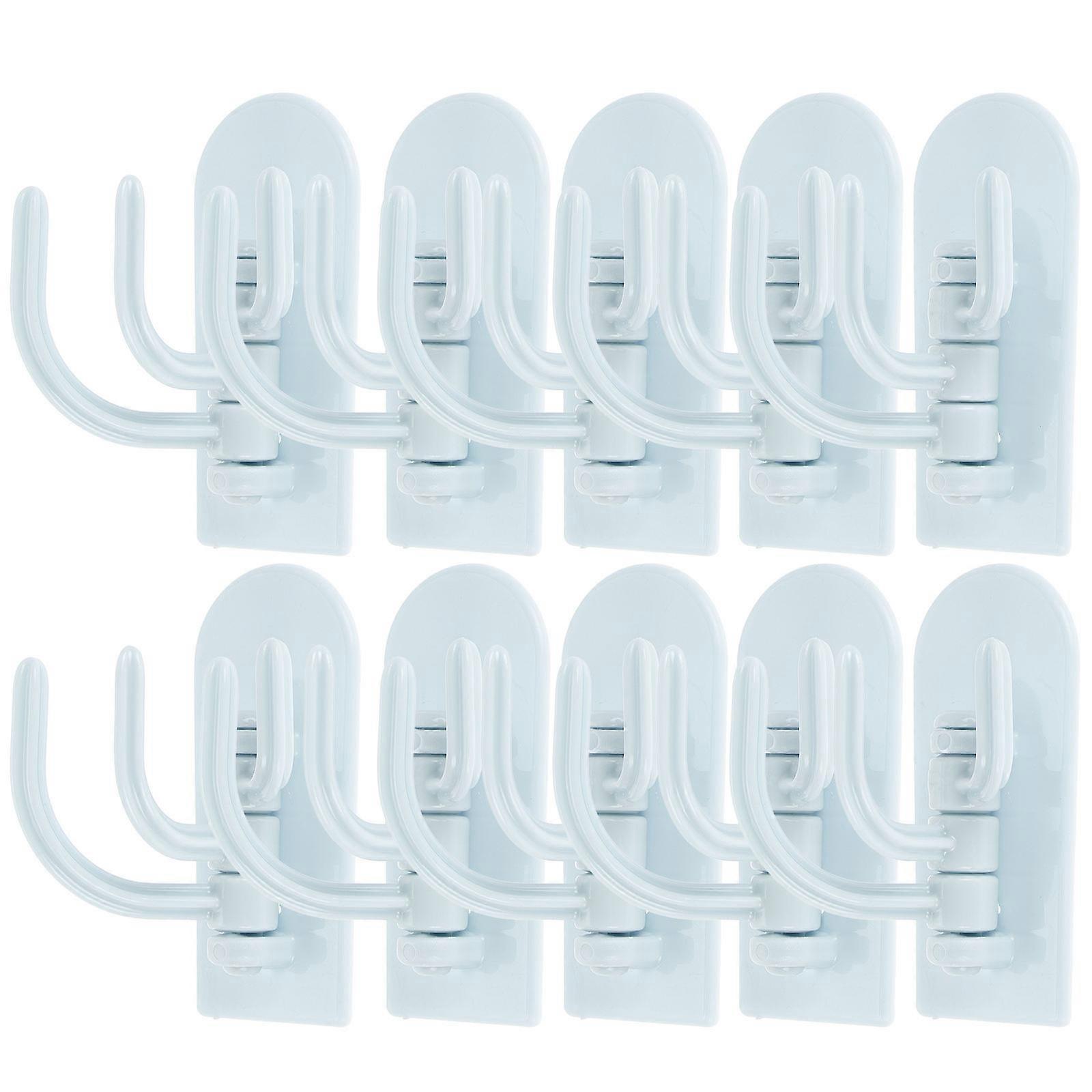 Pink Multifunctional Wall Hooks for Storage ABS Material Durable and 10 Pcs