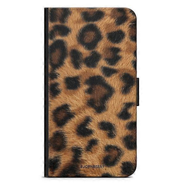 Bjornberry Wallet Case compatible with iPhone 7 Plus - Leopard