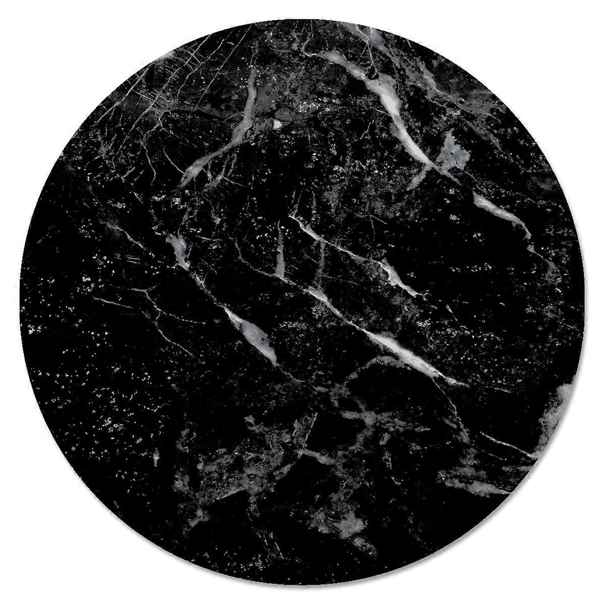 CounterArt Black Marble Design Lazy Susan Turntable 13" Round