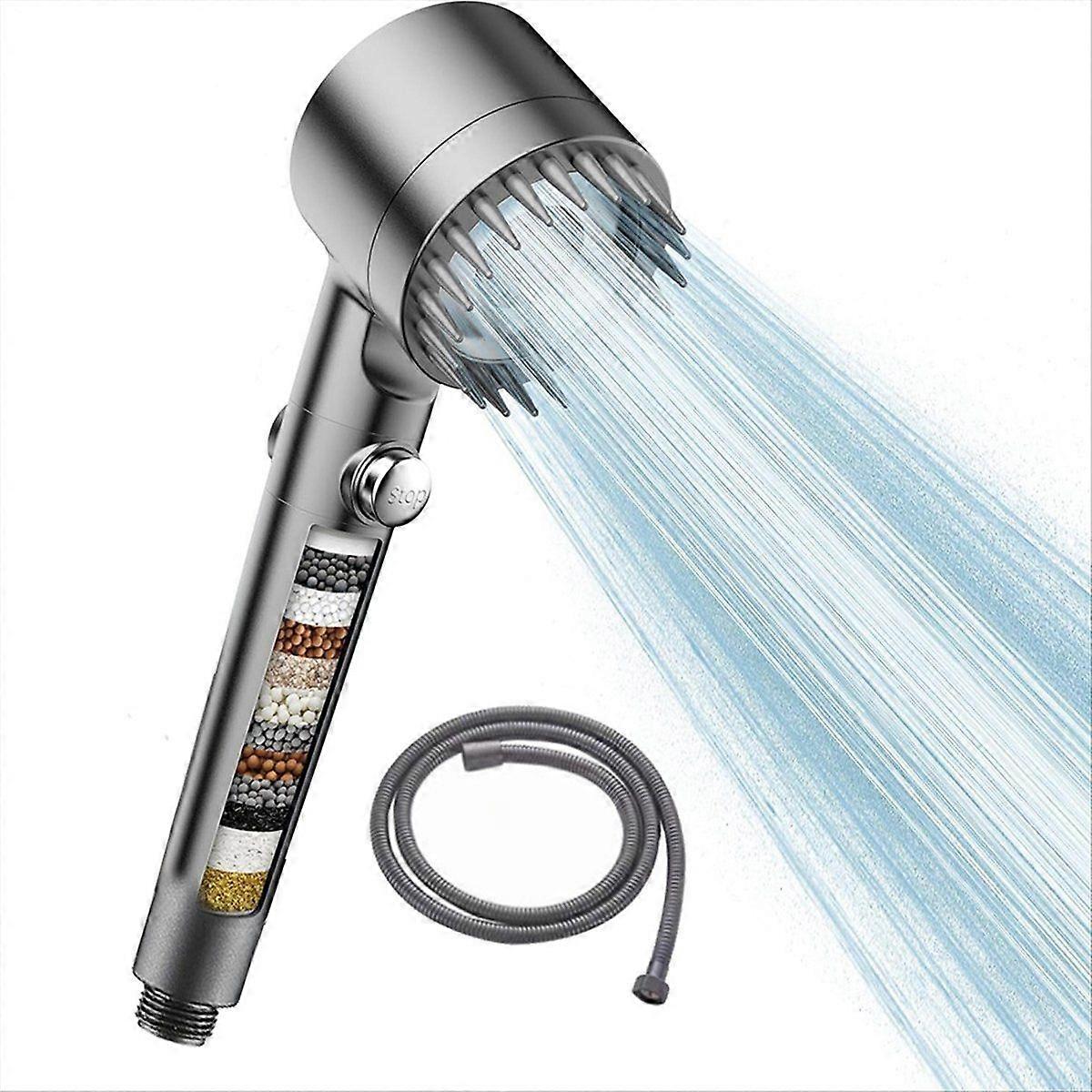 Filtered Shower Head with Handheld,Showerhead with Filters & Upgraded Anti-Clog Nozzles for Hard Water -Remove Chlorine