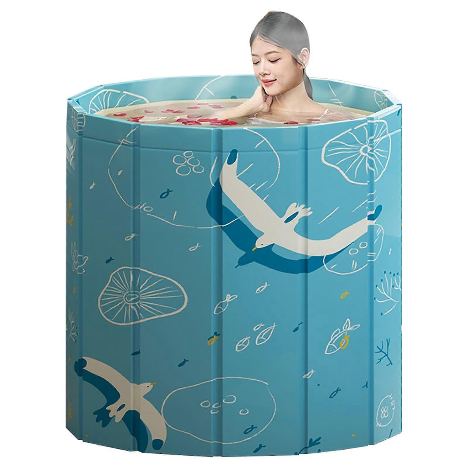 Space Saving Foldable Bathtub Compact Collapsible Soaking Tub For Apartments Lightweight Portable Design Easy Storage