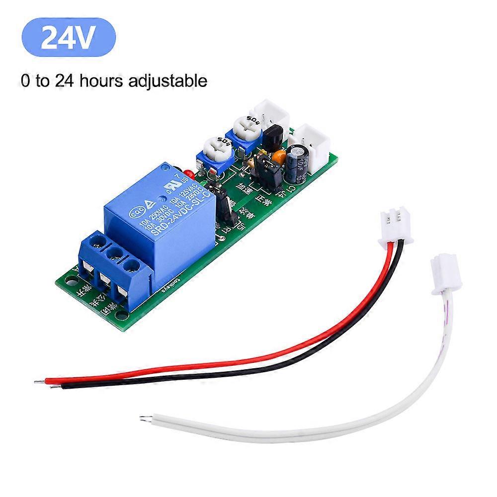 JK11 Adjcomtable Cycle Timer Delay On/Off Switch  Relay DC 5V 12V 24V 0 -24 Hours Timer Delay Relay Module Electronic Component
