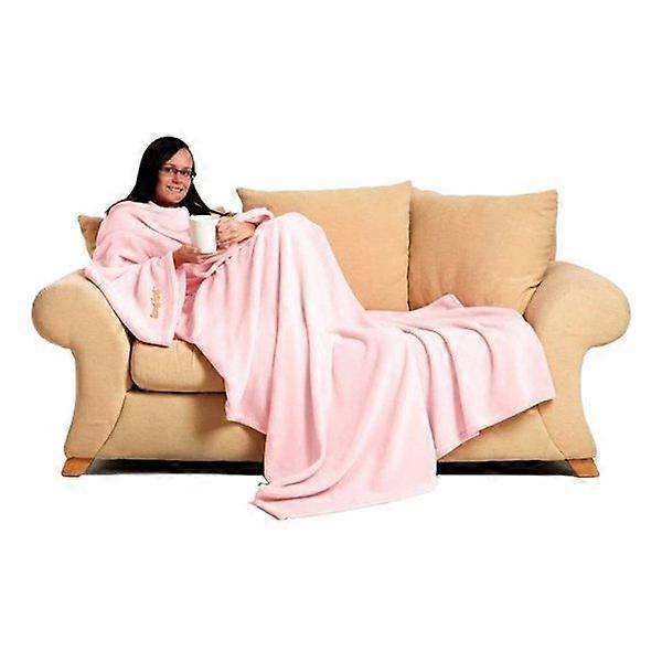 Snug Rug Deluxe Snuggie Blanket with Sleeves Light Pink