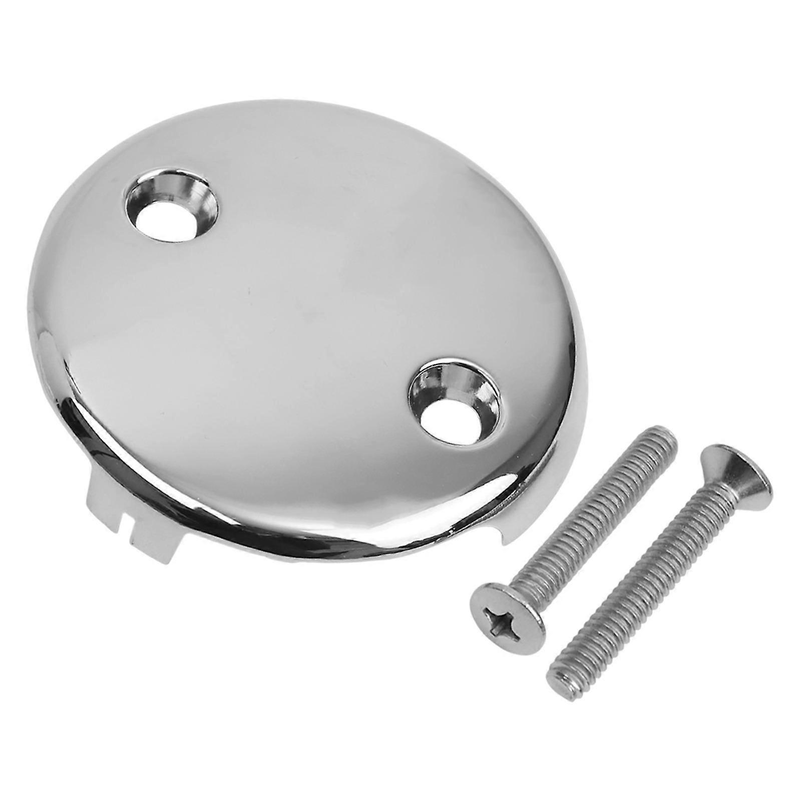 Sleek Black 3 25 Inch Bathtub Overflow Drain Cover with Installation Kit