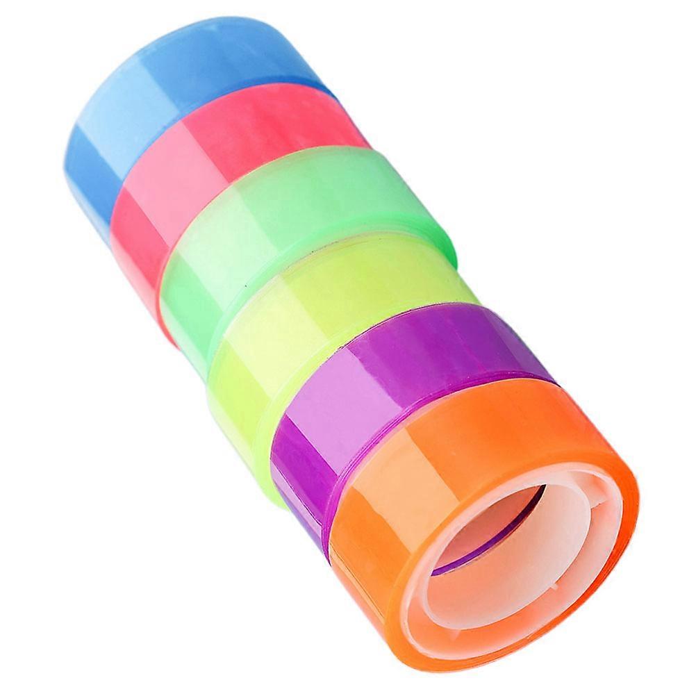 Assorted Color Student Tape for Decoration 6 Rolls Classroom Study Materials