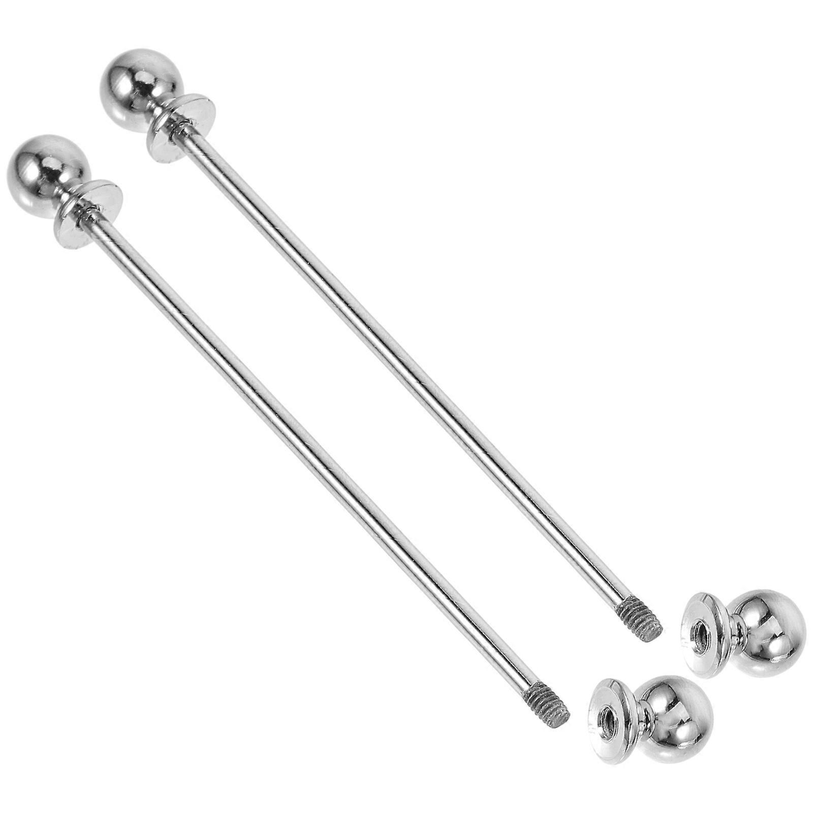 Suit Lapel Pins For Men Collar Bar Pins Silver Rectangular Birthdays Decorative Effect 2Pcs