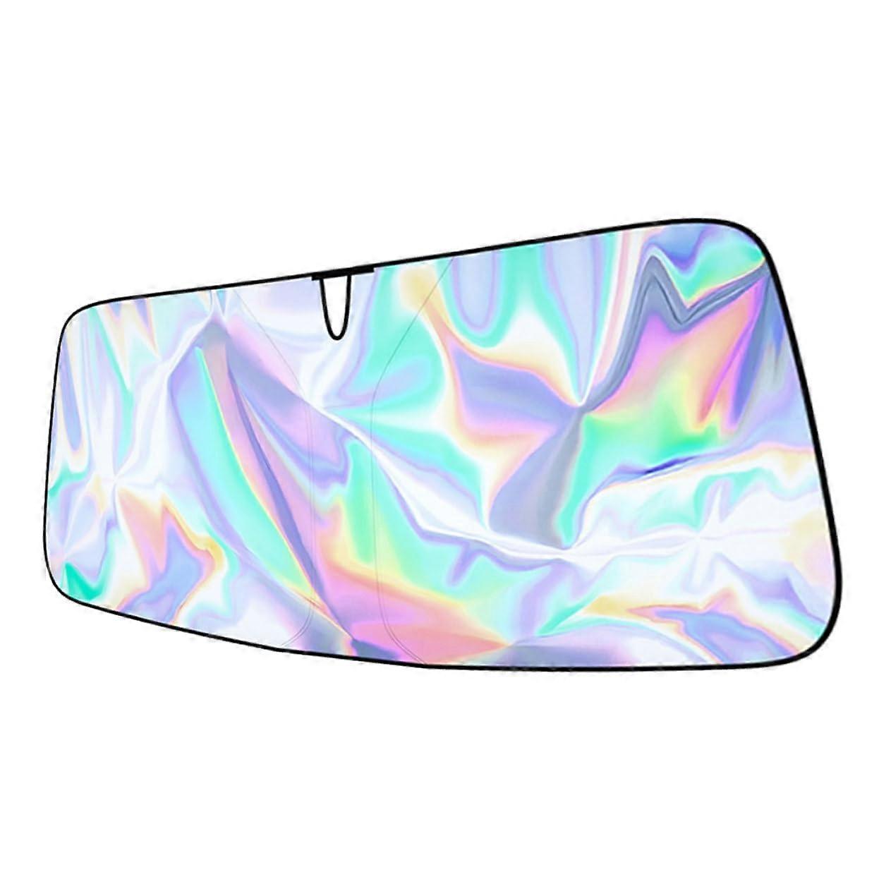 Car Windshield Sun Shade UV Protection Reflective Front Window Sunshade Universal Fit Silver