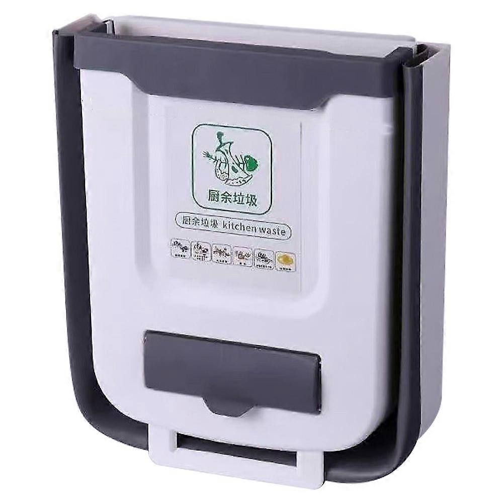 Wall-Mounted Kitchen Waste Bin Compost Bin Kitchen Use Collapsible Thickened Plastic 1Pcs