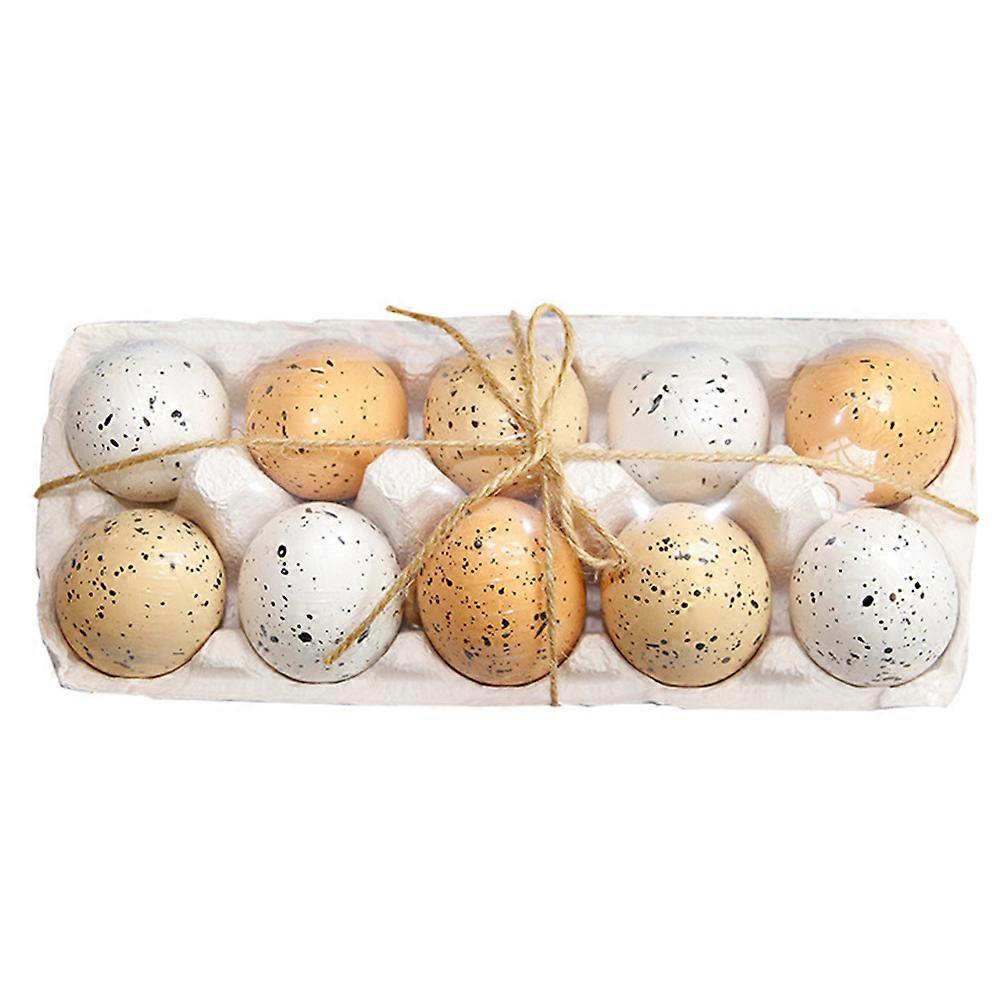 Plastic Hanging Eggs Artificial Decorative Eggs for Easter Party 10Pcs