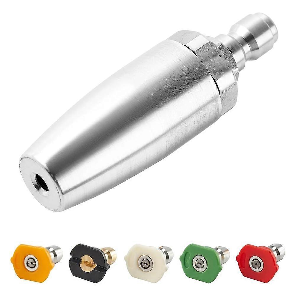 Pressure Washer Turbo Nozzle 1/4 Inch Quick Connect Rotating Tip with Ceramic Core for Deep Cleaning