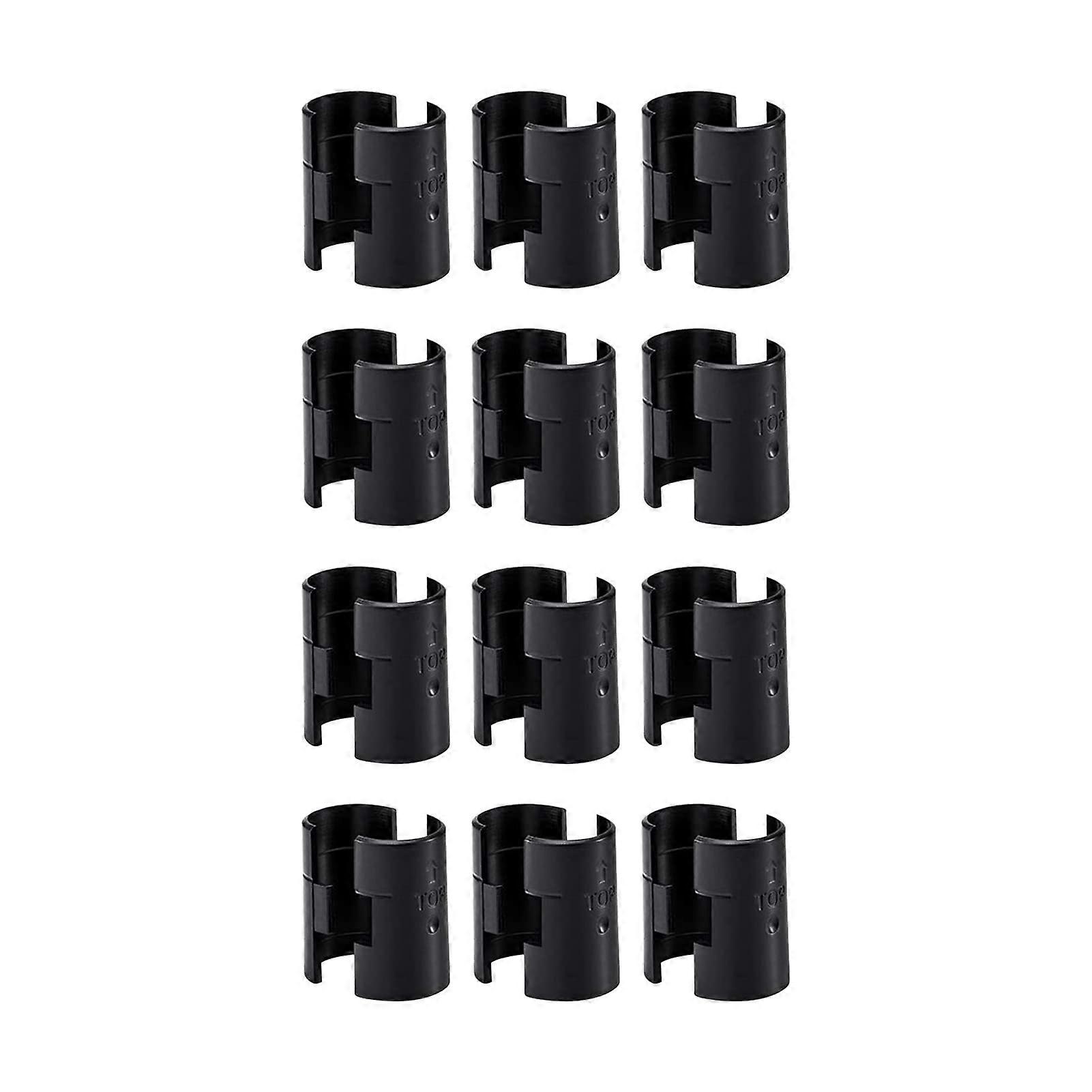 24 Pcs Wire Shelving Replacement Clips for 3/4 Inch Poles, Plastic Split Sleeves for Secure Fit