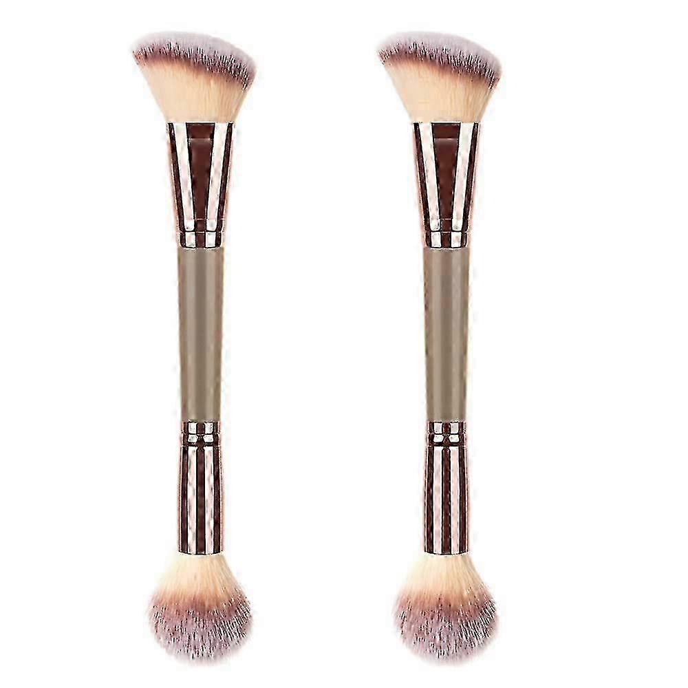 2025 2 Pcs Double Ended Foundation & Contour Makeup Brushes