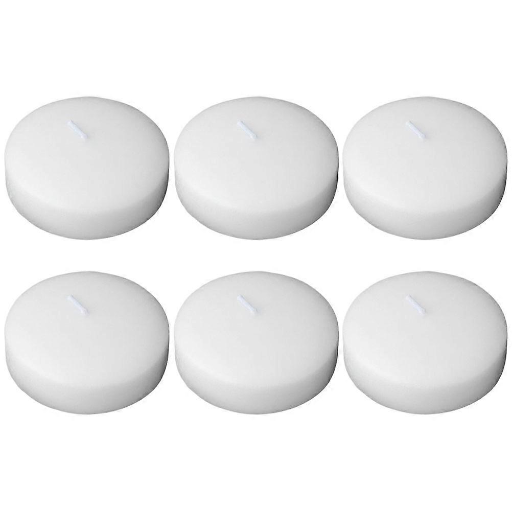 White Floating Candles Romantic Wedding Decor for 18Pcs Unscented Use