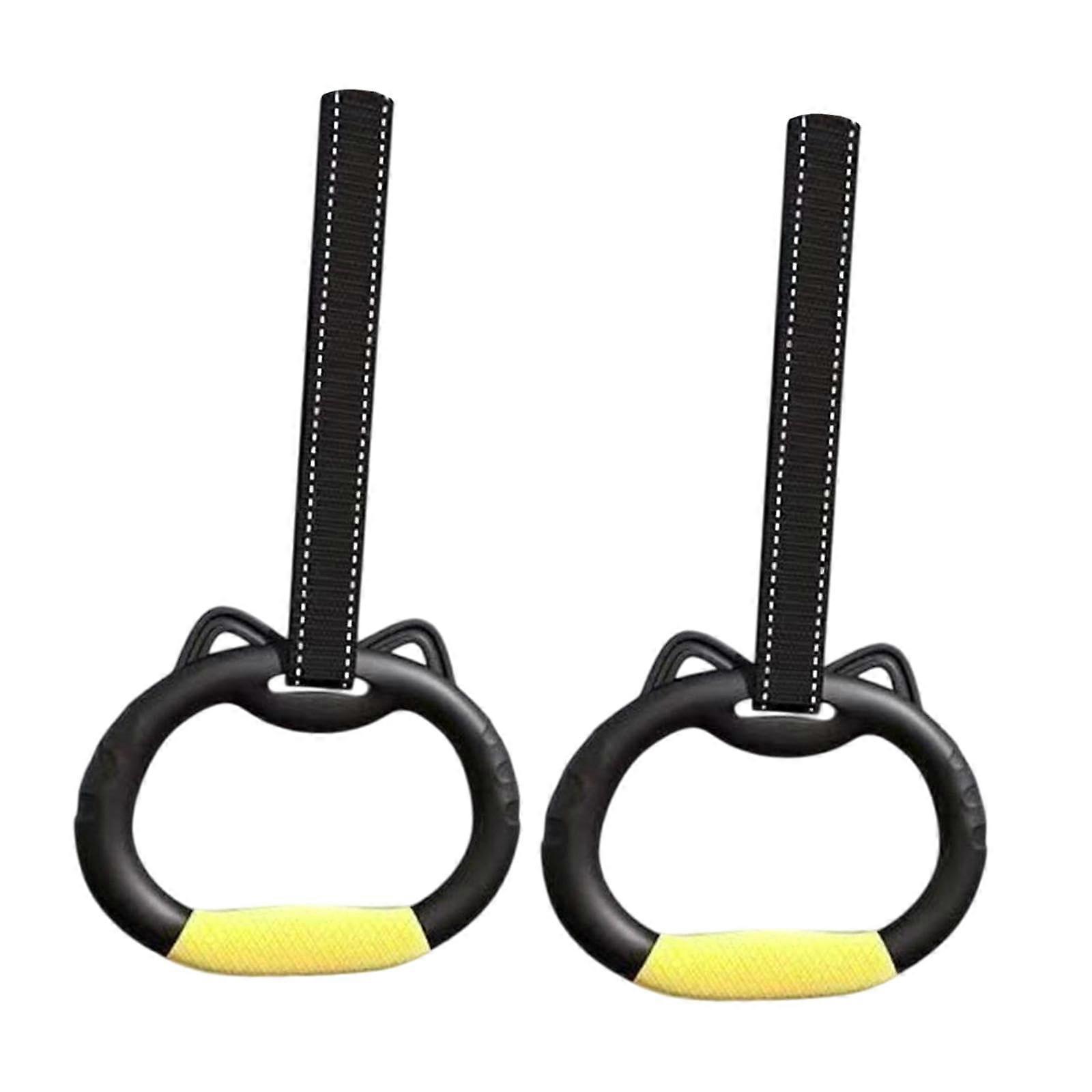 Gymnastic Rings with AntiSlip Grip for Strength Training and Adjustable Home Workout