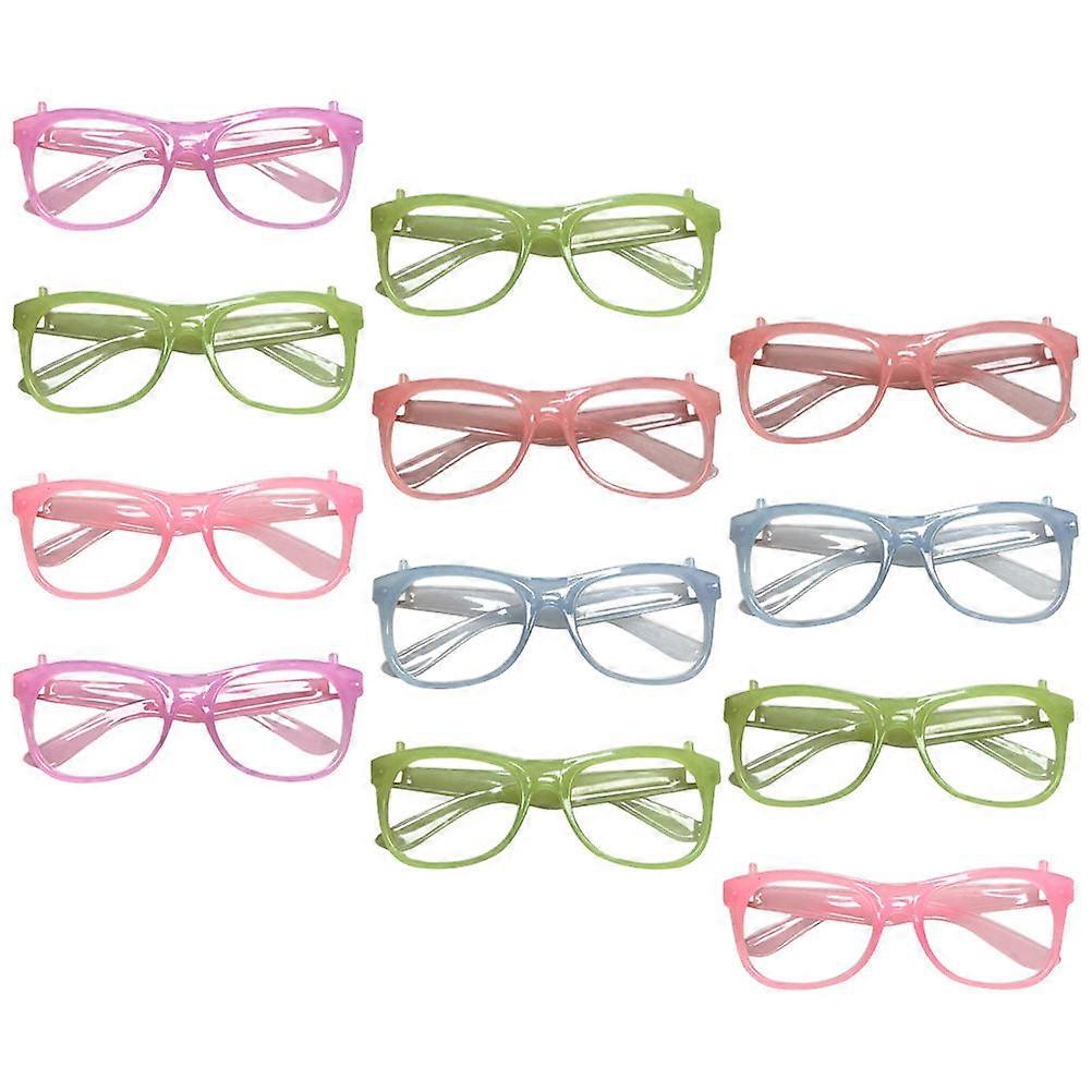 Glowing Glasses Frame For Camping Mixed Color 12Pcs