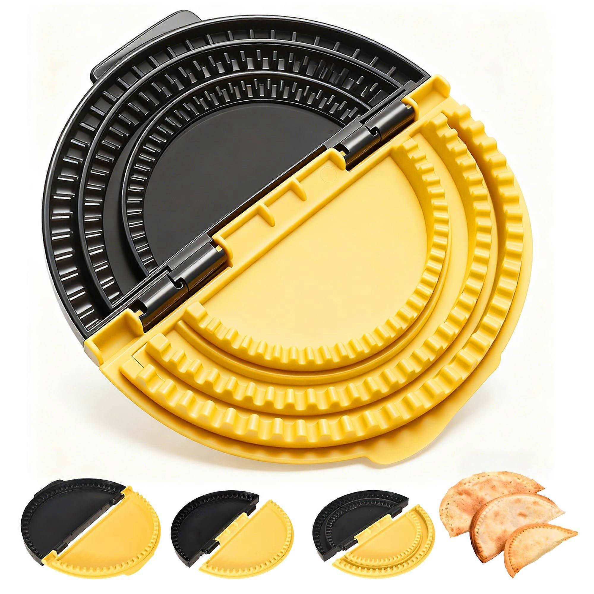 Tortilla Press Quesadilla Maker with LeakProof Shark Tooth Edge, 3in1 Adjustable for 610 Inch