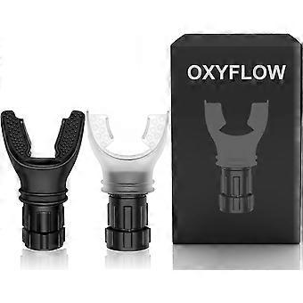 Oxyflow generico, trainer portatile regolabile per esercizi orali e muscolari - per l'allenamento quotidiano, facile da pulire, bianco+nero