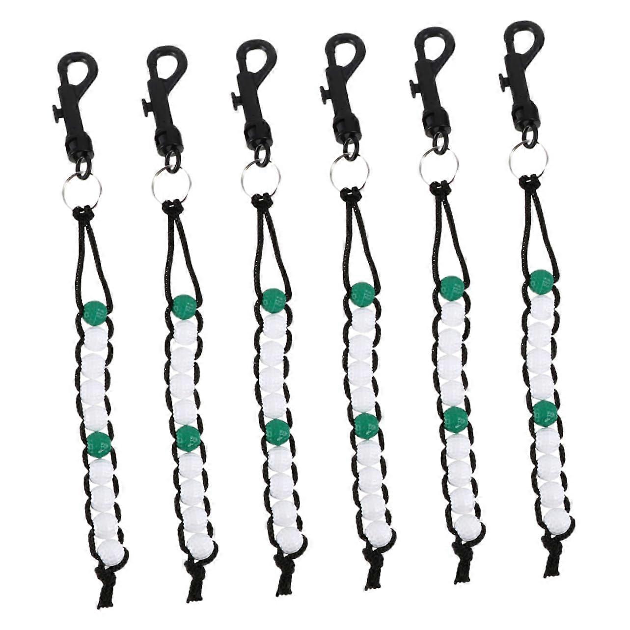 6Pcs Golf Stroke Counter Set for Golfers, Durable and Lightweight Score Keeper Accessory