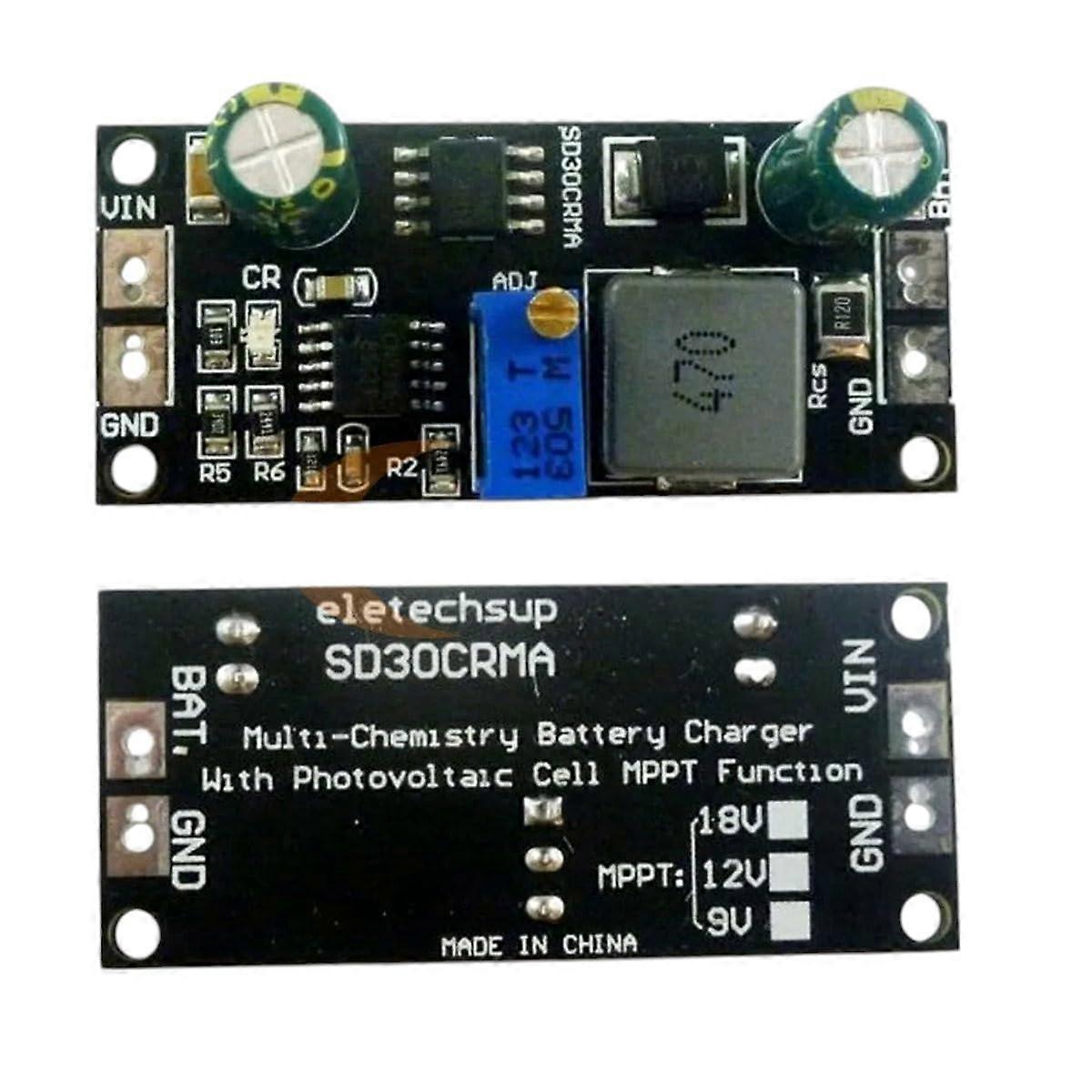 MPPT Solar Charge Controller 1A Module for Lithium Titanate Battery with Compact PCB Design