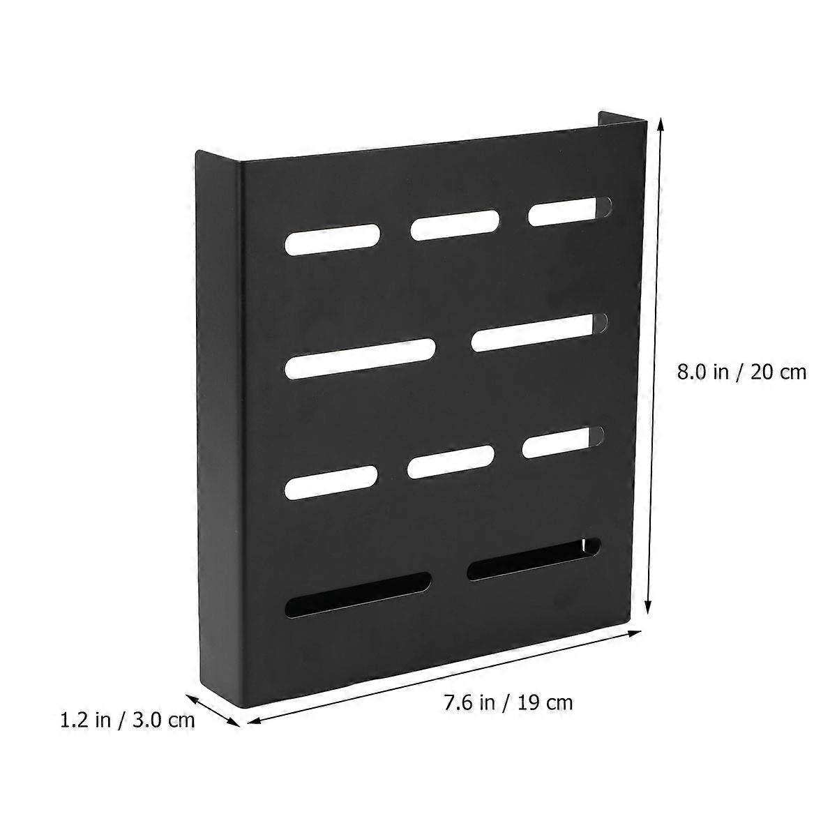 Storage Rack Wall Mounted Kitchen Storage Holder for Tools 1Pcs Black