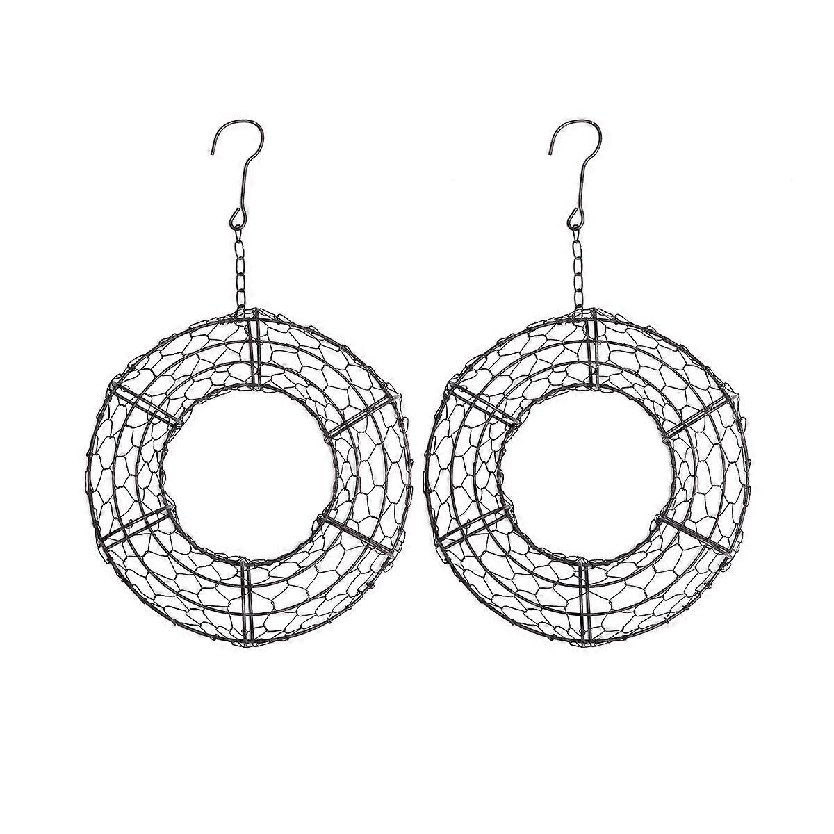 Black Flower Hanger for Home Use 2Pcs Iron Hanging Loop for Plants