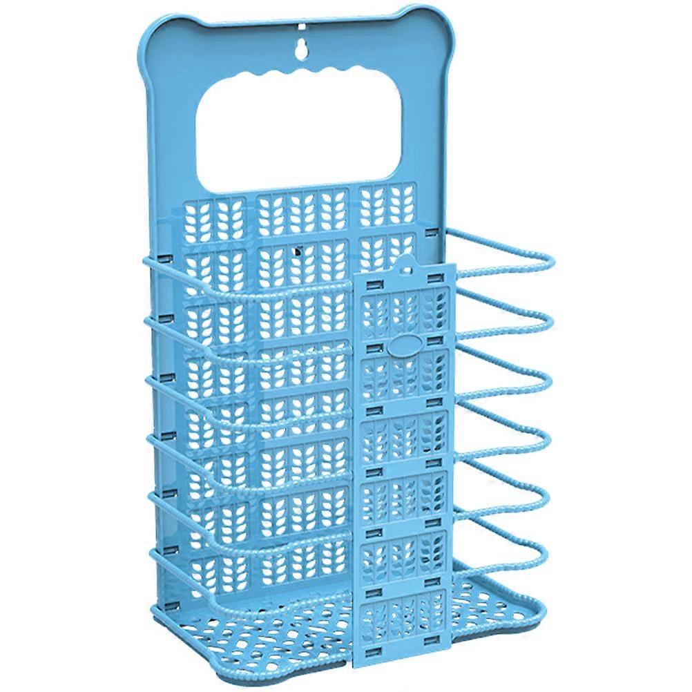 Clothes Storage Basket Foldable Plastic Basket for Wall Hanging 4Pcs
