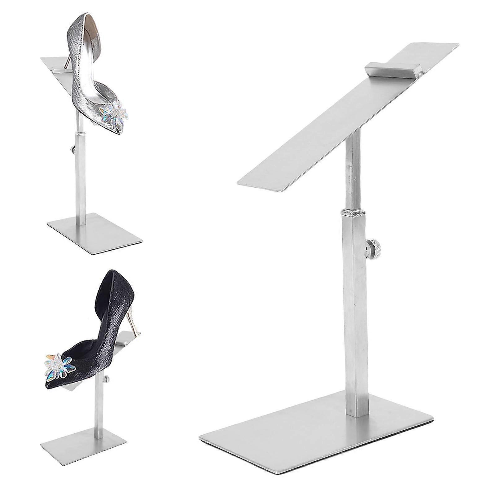 Shoe Display Stand Adjustable Height Metal Rack for  Heels SpaceSaving Elegant Style