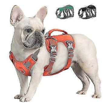 No Pull Escape Proof Dog Harness Made of Reflective Nylon, Adjustable Pet Vest with Handle