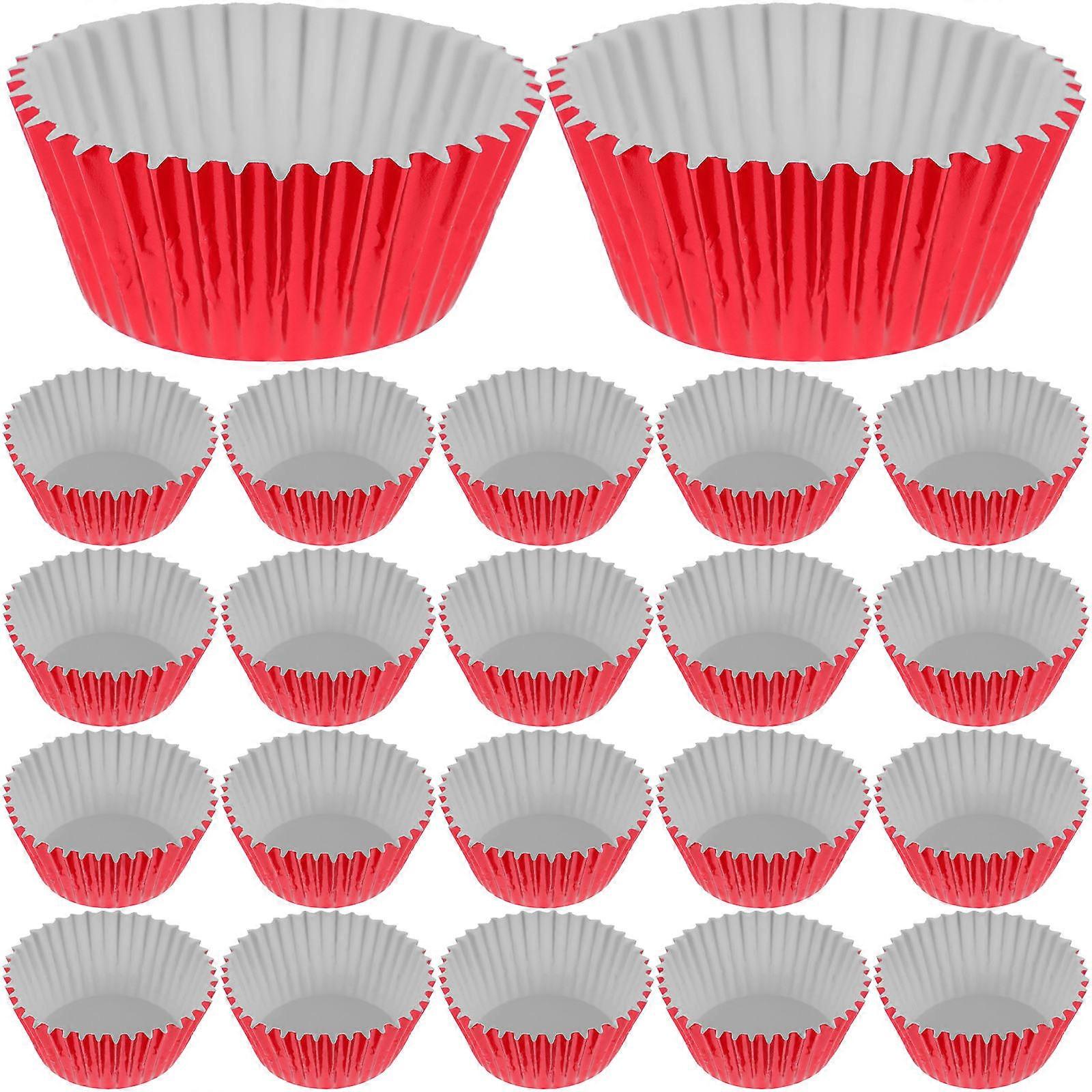 Baking Cupcake Liners Thicken Cupcake Liners for Storage Use 100Pcs Red Paper