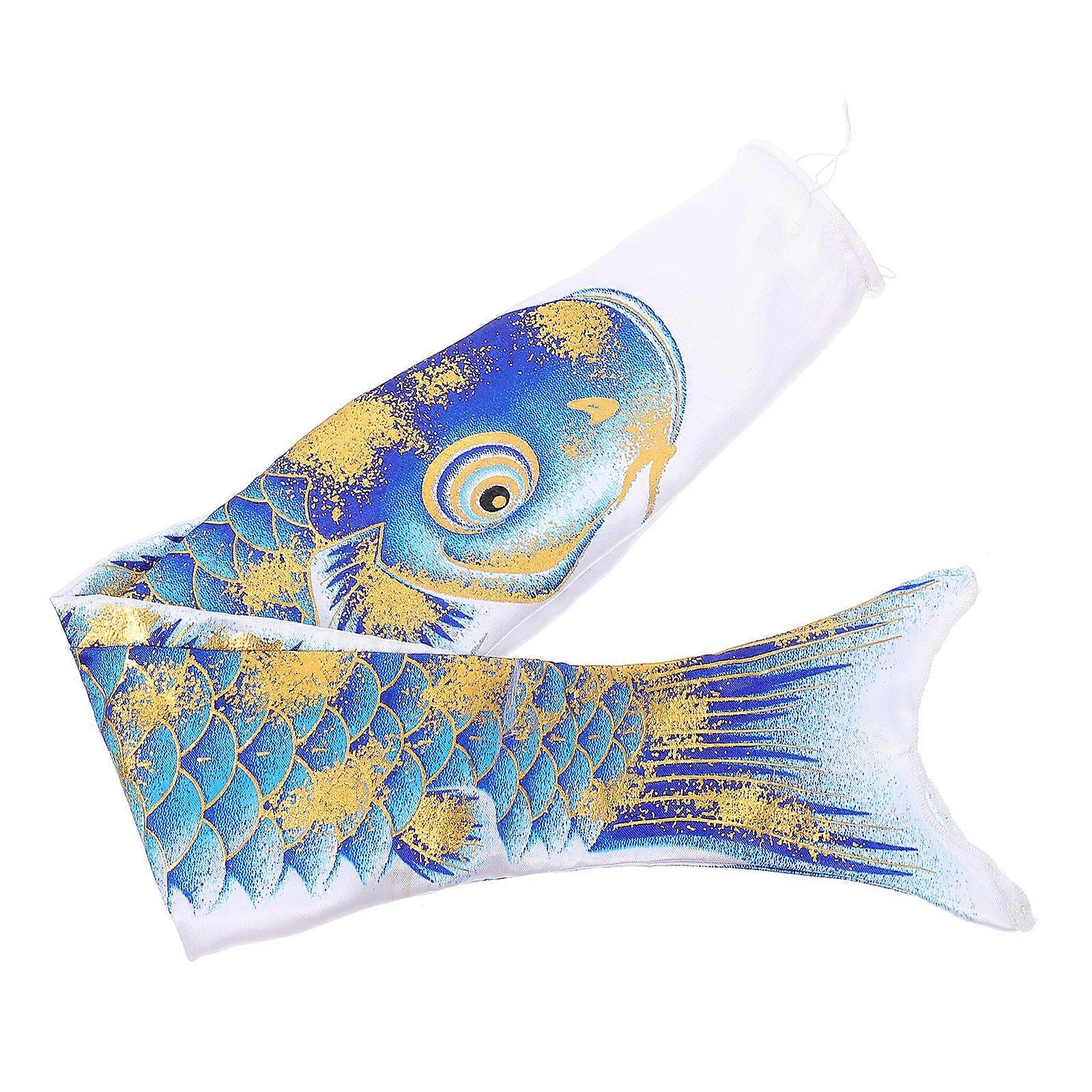 Blue Garden Hanging Carp Windsock Flag for Decorative Use