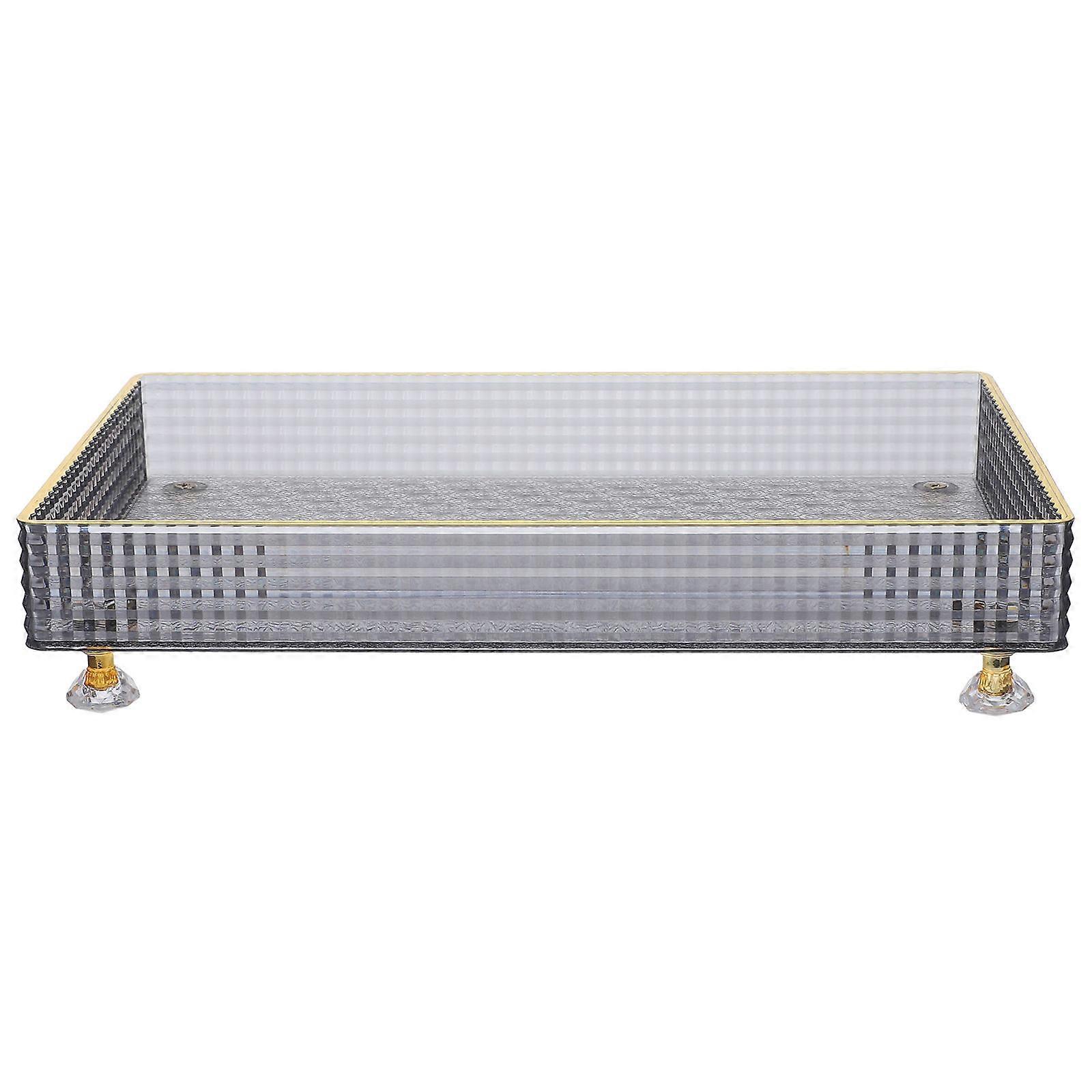Storage Tray Grey Household Fruit Plate for Serving 1 Piece Rectangular Design