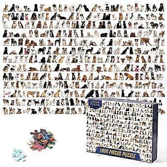 1000 Piece Dogs Jigsaw Puzzle for Adults, Delicate Dogs Artwork, FrameReady Family Game