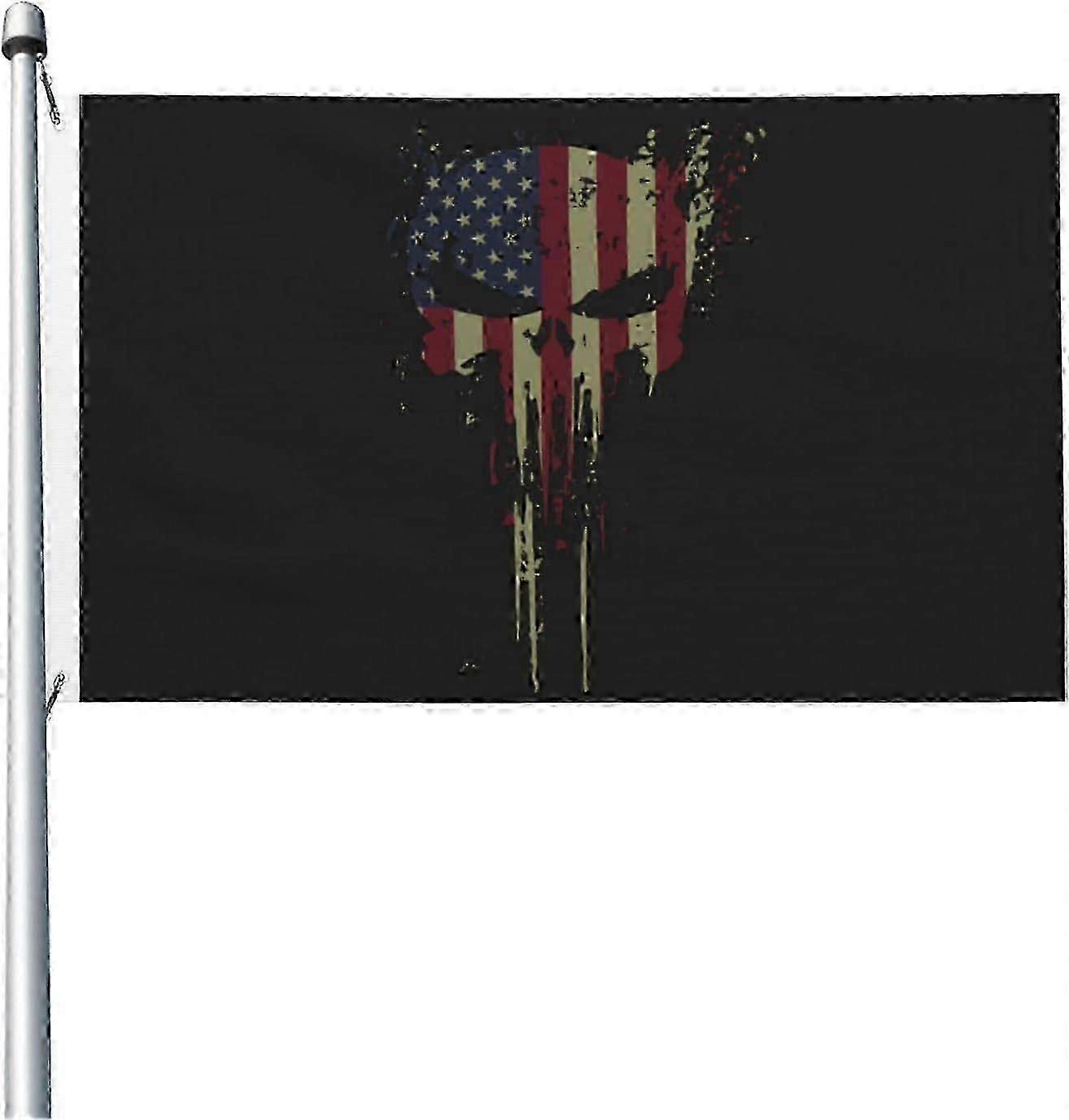 Skull Head Usa Flag Flag Mode A-1813