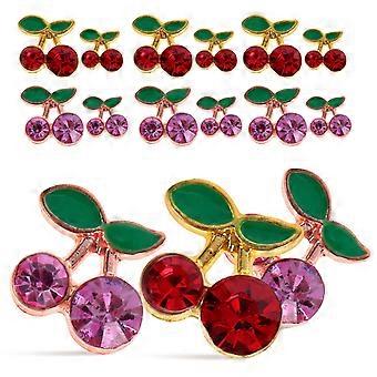 32pcs Cherry Nail Charms Women Nail Studs Fruit Nail Art Women Nail Jewelry