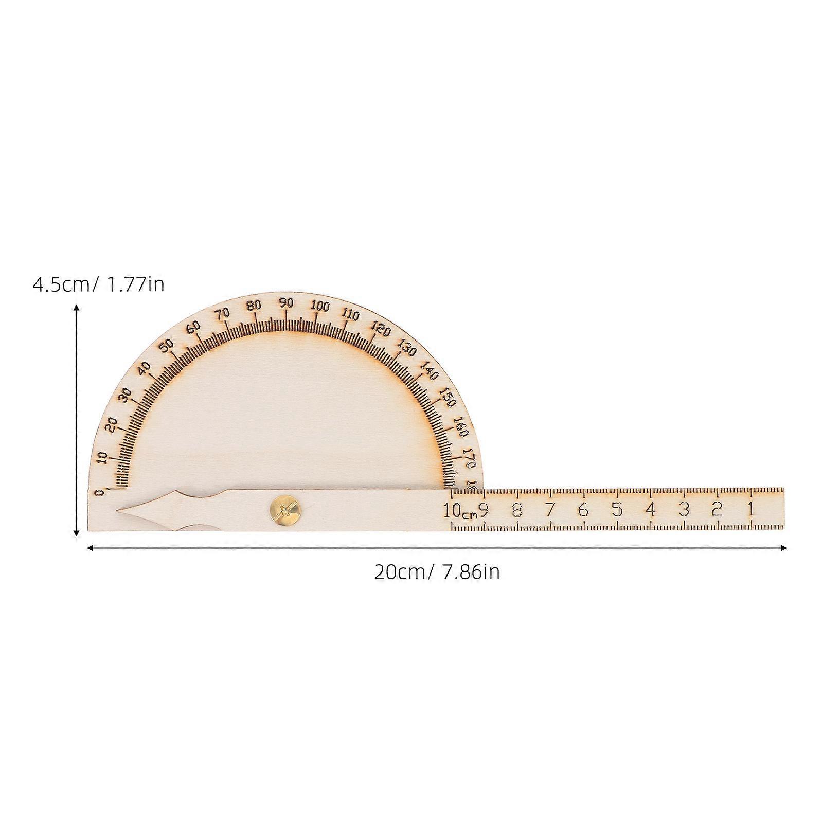 Technology Making Tools Wooden Adjustable Protractor for Teaching Use 4Pcs