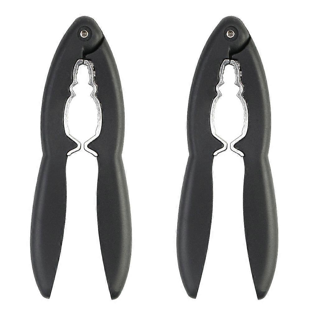 2pcs Multipurpose Nutcrackers Efficient Walnut Pliers Nutshell Opener Tools Black