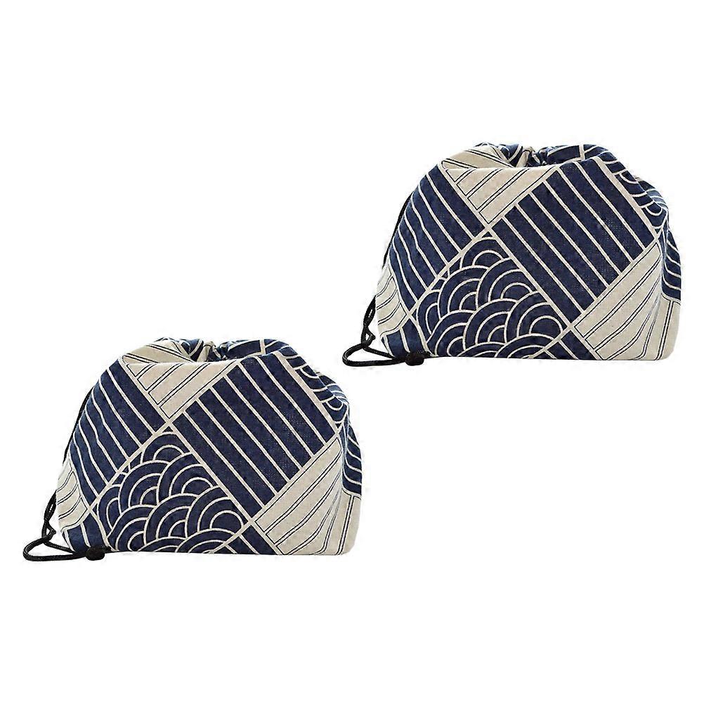 Practical Lunch Bento Storage Bag for Storage Use 2Pcs Set
