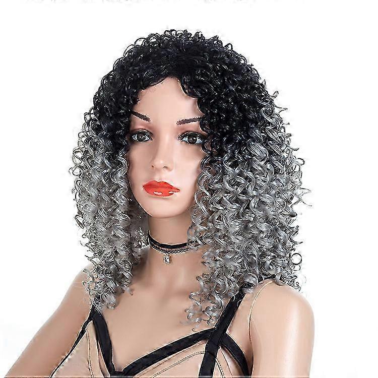Women's Gray Small Curls Wig