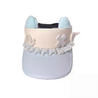 Girls Kawaii Cat Ear Open Top Sun Hat Lolita Y2K Summer Fashion Cap