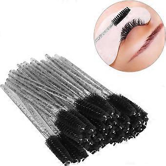Dual Purpose Flexible Mascara Brush Wands for Home Makeup Use, Black