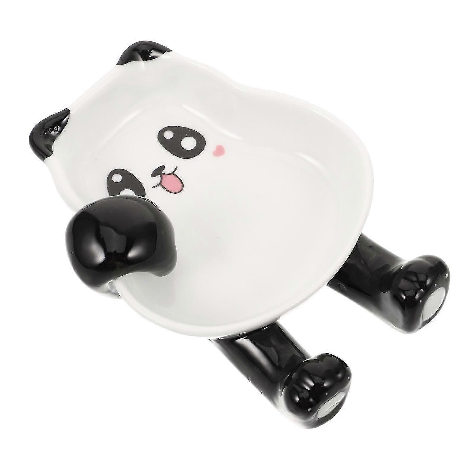 Cartoon Panda Ceramic Spoon Fork Rest for Storage Use