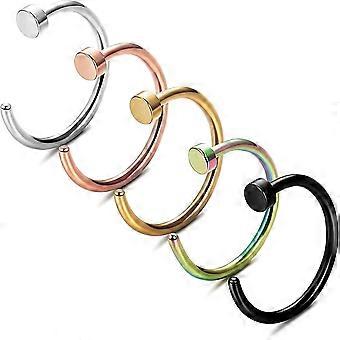 KATEA 18G 5 stuks een set 316L roestvrij staal Neusringen hoepel Neus Piercing Body Jewelry