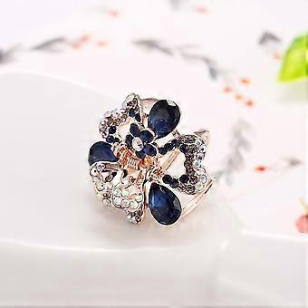 4 pezzi di graziose mini clip per frangia con cristalli, artigli, strass, fiore, fermaglio per capelli, spilla, fermaglio per ragazze e donne, 1,0600,79 pollici, casuale