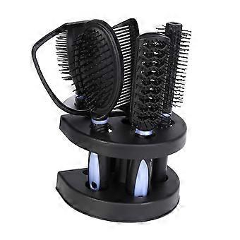 Conjunto de pente e espelho com pente de dentes largos antiestáticos, kit de desembaraço e penteado para viagem para mulheres.