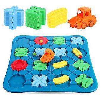 1 Set Road Building Toy Logical Track Building Play Set Brain Teaser Maze Puzzle Board Game For Kids Preschool Learning Activity